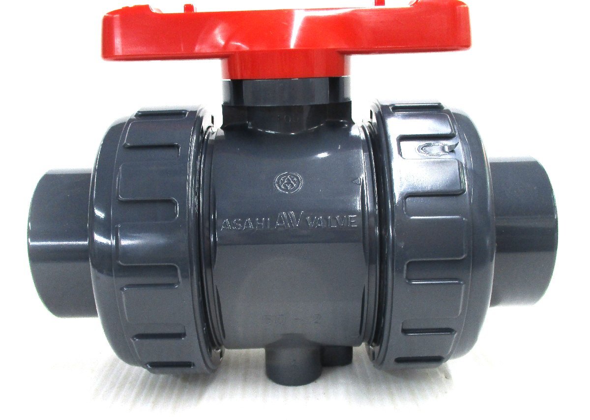 ★ 99983 ボールバルブ50mm21型α アサヒAV V2ALVUESJ050 グレー/レッド 幅22x奥行12.6 2インチソケット型16JIB-00035 未使用★拍卖