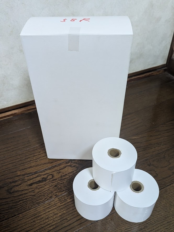 ★★送料無料★★ 【国内産】 東芝テック純正品の58R-80TR-ZC対応汎用感熱レジロール 芯あり 1箱 10個拍卖