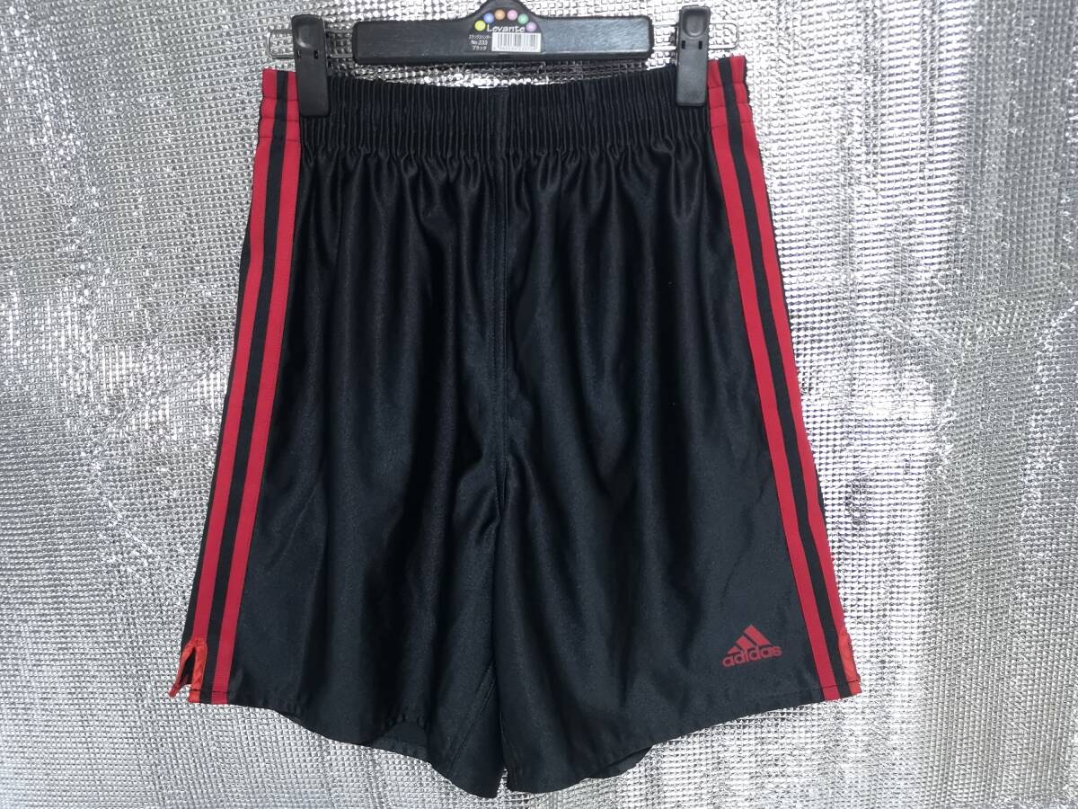 サッカー部 サッカーパンツ ブラック×レッド アディダス M 612拍卖