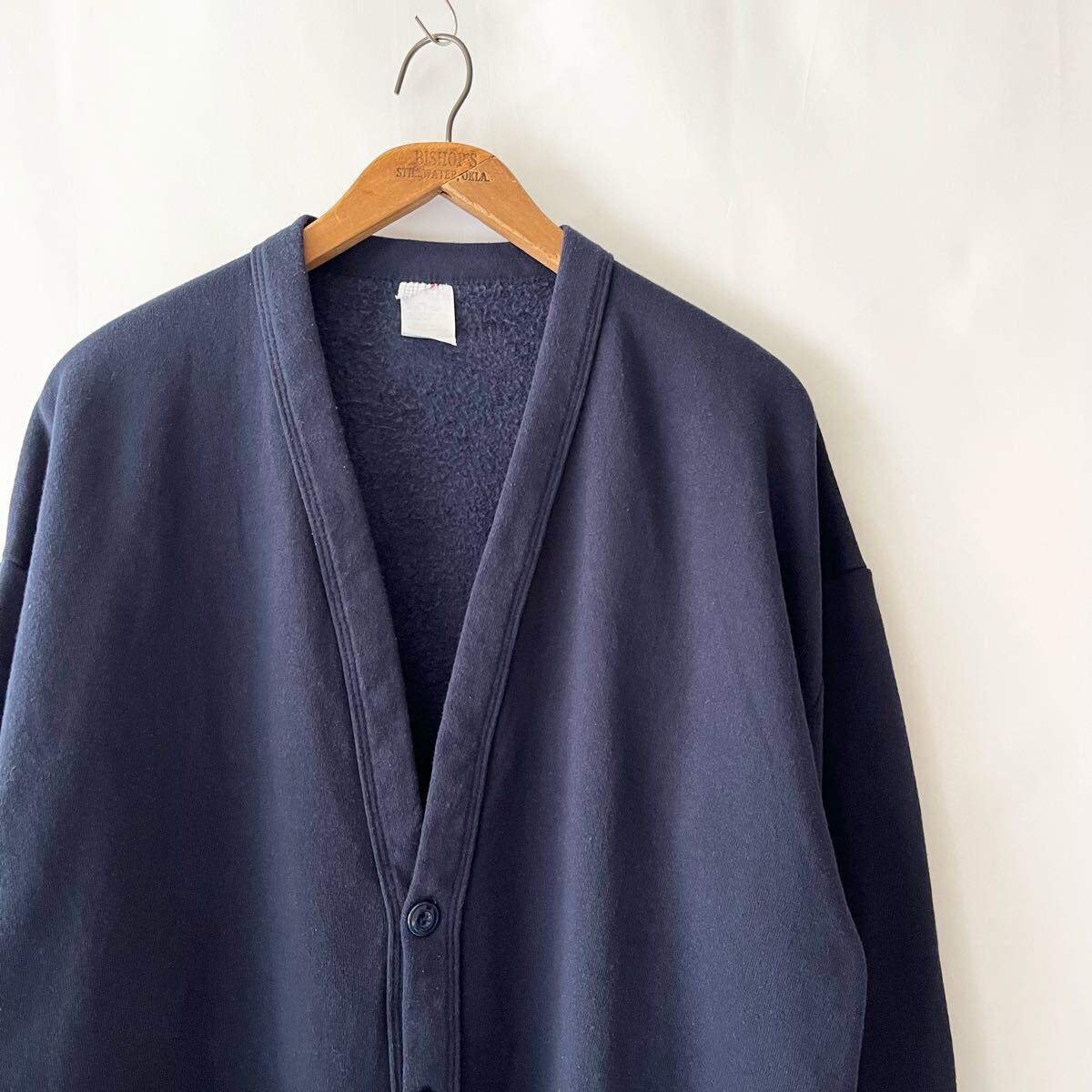 80s 90s JERZEES 無地 スウェット カーディガン ネイビー USA製 ビンテージ 80年代 90年代 ジャージーズ ソリッド アメリカ製 ヴィンテージ拍卖