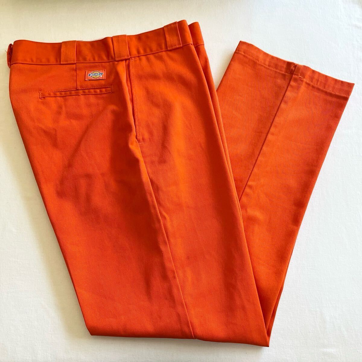 オレンジ! 90s DICKIES 874 ワーク パンツ W34 USA製 ビンテージ 90年代 ディッキーズ アメリカ製 米国製 オリジナル ヴィンテージ拍卖