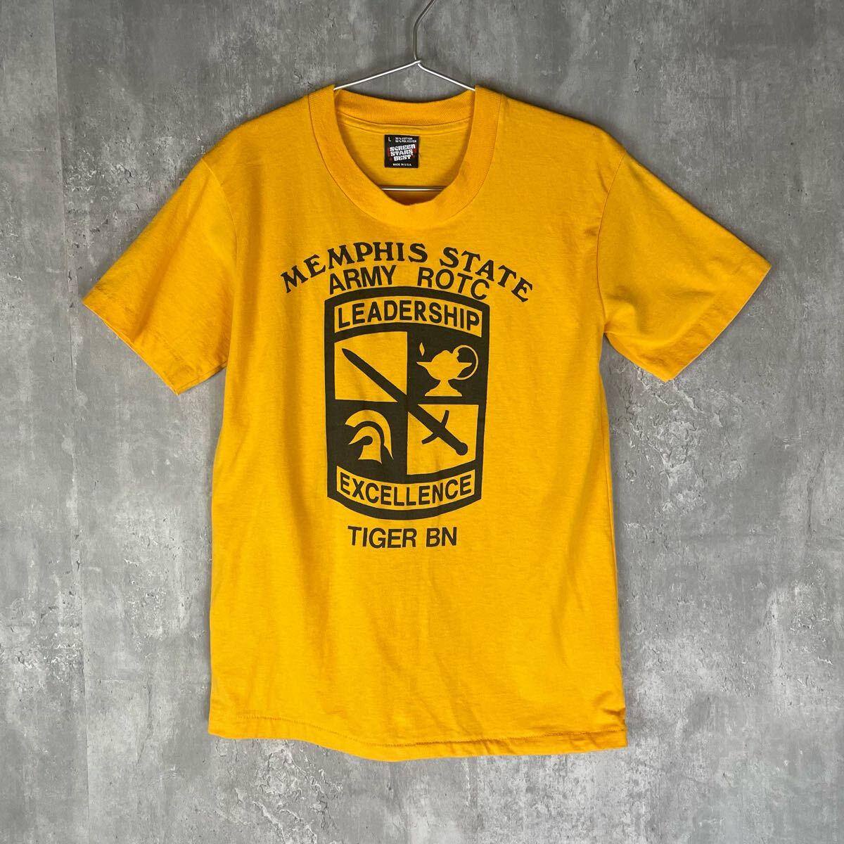 【USA製】SCREEN STARS 90's アーミー シングルステッチ Tシャツ 半袖 マスタード拍卖