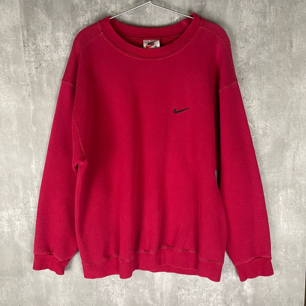 【USA製】NIKE ナイキ 90's白タグ 希少 刺繍ロゴ アメリカM〜L トップス スウェットシャツ ヴィンテージ拍卖