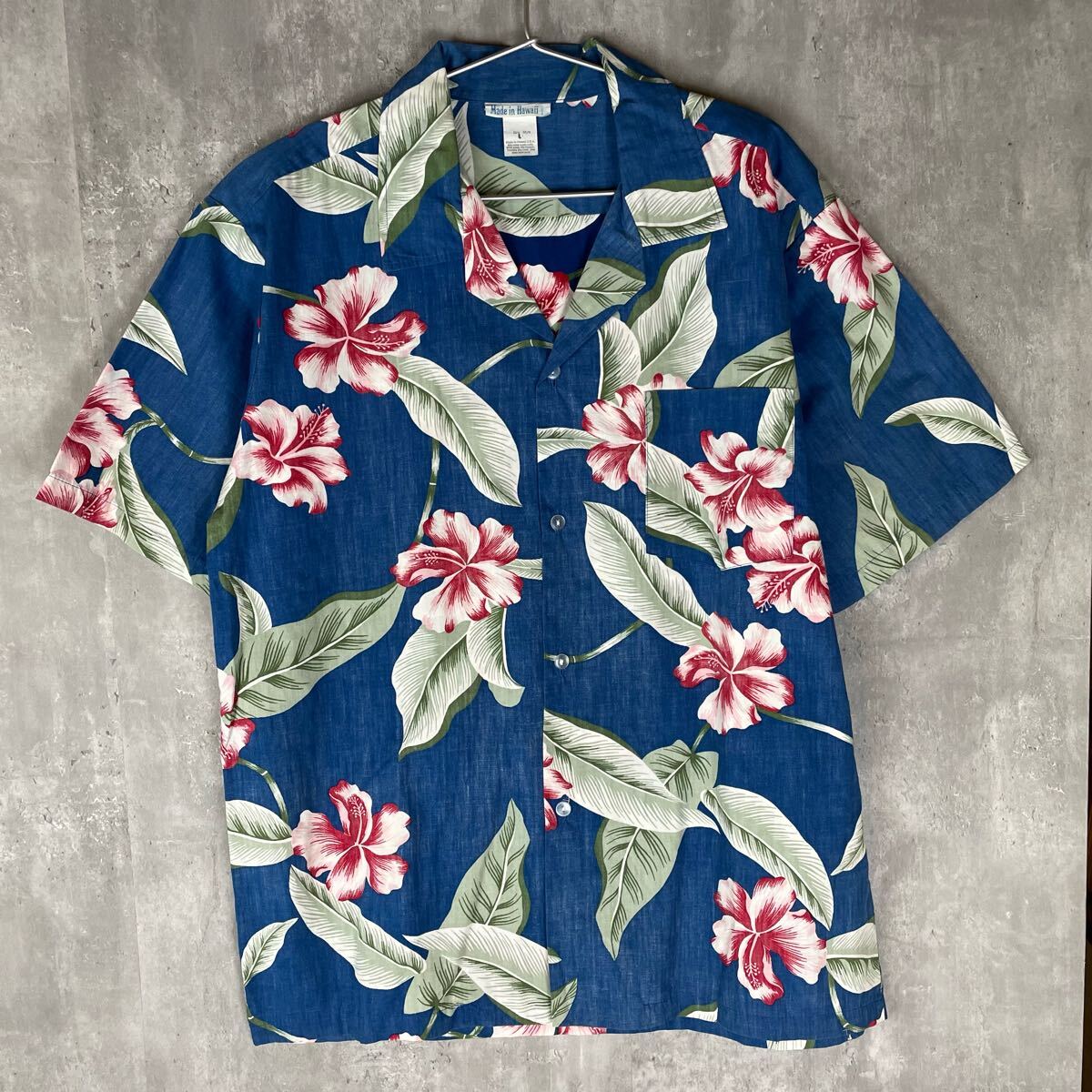 【USA製】90's 希少 アロハシャツ 柄シャツ グッドデザイン HAWAII 総柄 拍卖
