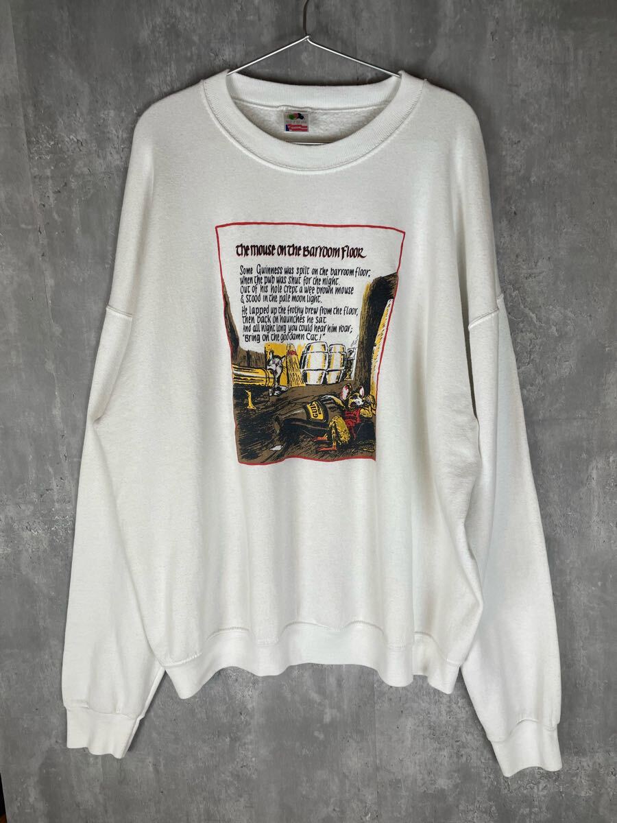 【USA製】FRUIT OF THE LOOM 80's 希少 デザイン XXL トレーナー スウェット 長袖拍卖