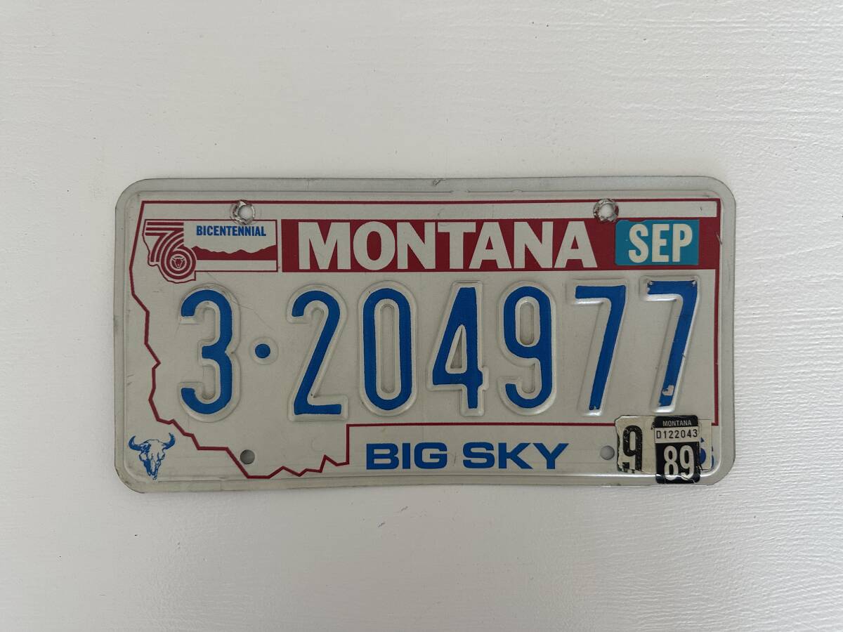 ◇ アメリカ ★建国200年記念★ モンタナ州 発行 Montana 自動車用 ナンバープレート (3 204977)拍卖