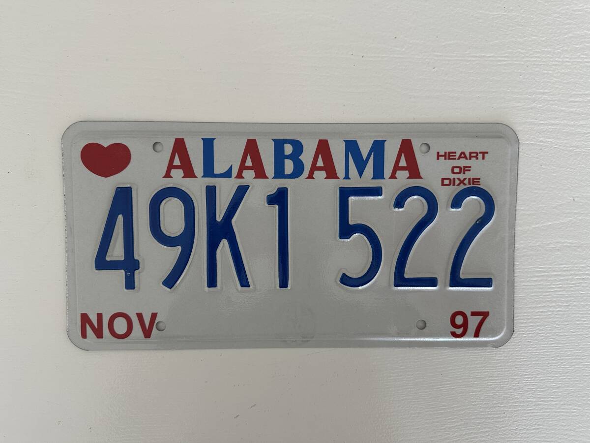 ◇ アメリカ アラバマ州 発行 Alabama 自動車用 ナンバープレート (49K1 522)拍卖