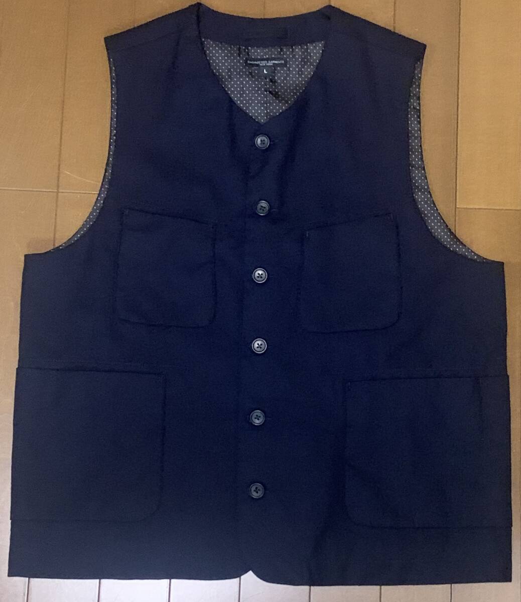 Engineered Garments LDT Vest Uniform Serge  エンジニアードガーメンツ ウール ベスト L 紺 ユニフォームサージ拍卖