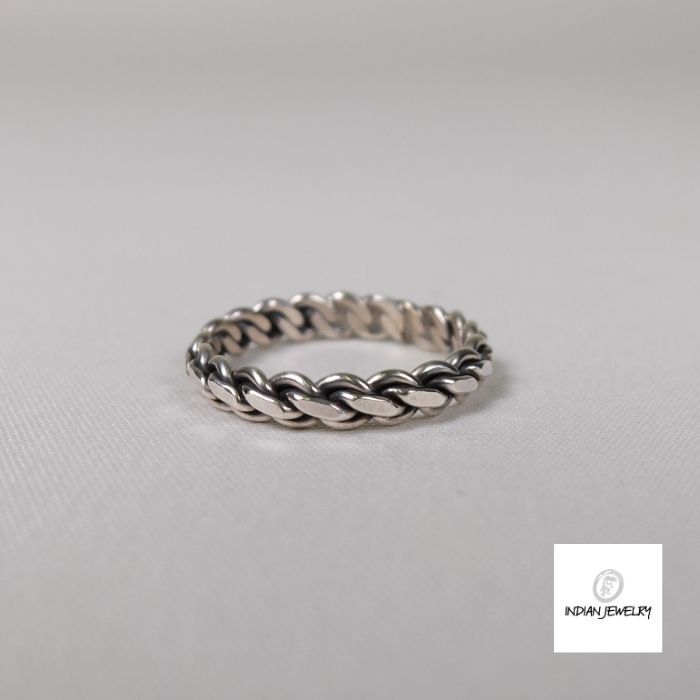 12号/INDIAN JEWELRY/リング/STERLING/編み込み/リング/ネイティブジュエリー拍卖