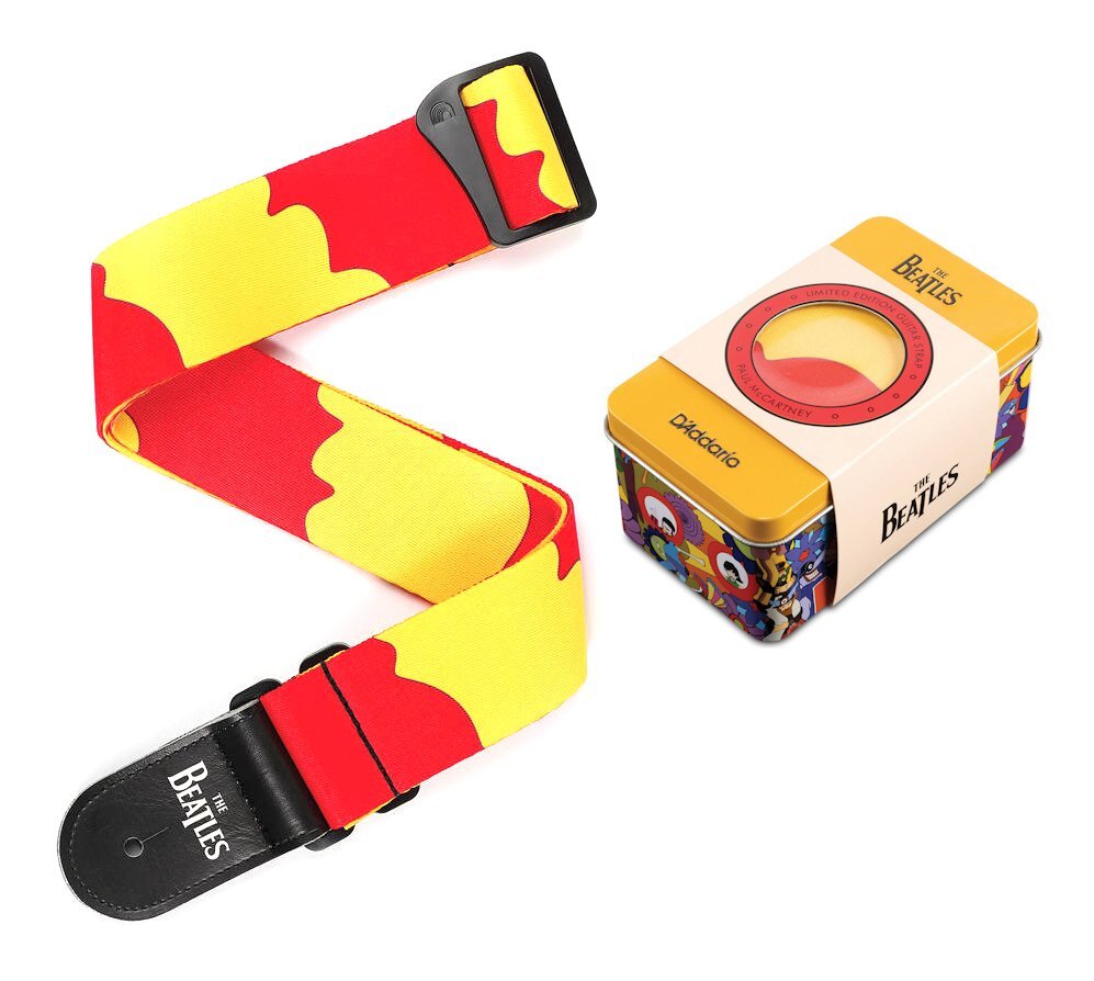 即決◆新品◆送料無料D’Addario 50BTYS01 Paul McCartney / Beatles Yellow Submarine 発売50周年記念 ストラップ Tin缶付拍卖