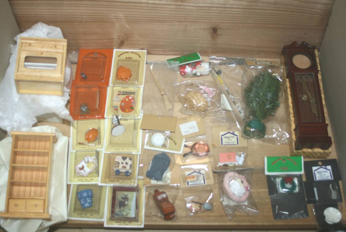 未使用/新品/大量☆ ミニチュア コレクション まとめて ヴィンテージドールハウス (KADO/カドー,ハンドメイド,ジオラマ,模型,木製家具)c拍卖