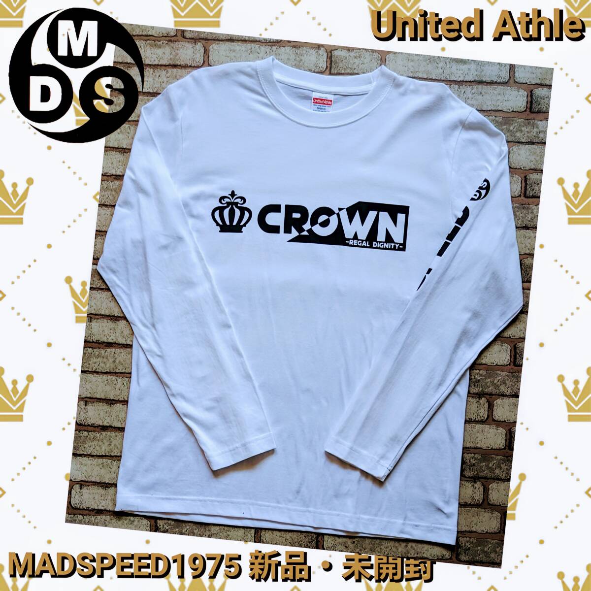 ※限定特価!【MADSPEED】趣味Tシャツ 王冠 クラウン crown クラウンクロスオーバー クラウンスポーツ ver 長袖 ホワイト Lサイズ拍卖