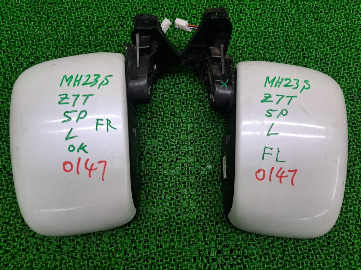 0147 スズキ ワゴンR MH23S マツダ フレア MJ23S 純正 ドアミラー 左右セット サイドミラー 運転席側/助手席側 右 左 Z7T拍卖