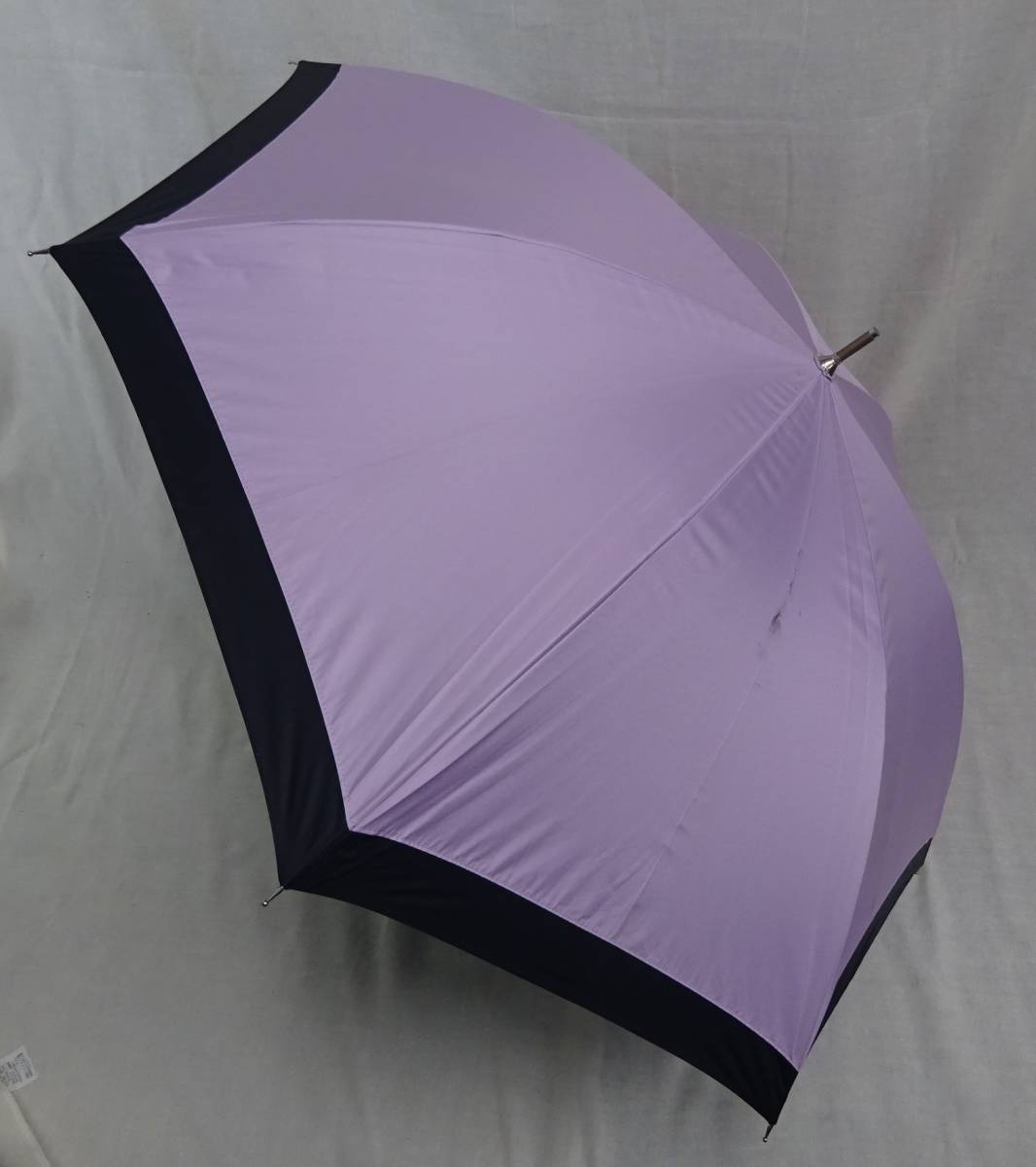 (せ-A1-837)a.s.s.a HEAT DOWN PARASOL 日傘 パープル 紫 ブラック 黒 おしゃれ 傘 長傘 中古拍卖