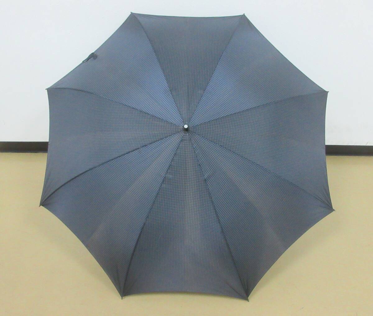 (せ-A2-306)長傘 CASABLANCA ジャンプ式 ブラック 黒 大判 紳士 メンズ おしゃれ 全長約93.5cm 半径約68cm 中古拍卖