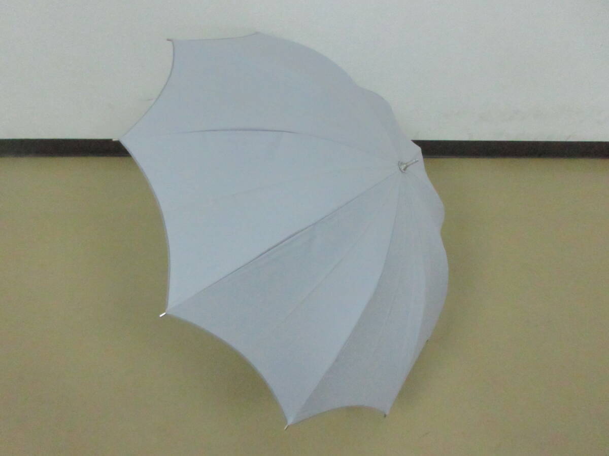 (せ-A4-190)GRACY グレイシー 日傘 手開き式 高級ブランド グレー 全長約69.5cm 半径約49cm 中古拍卖