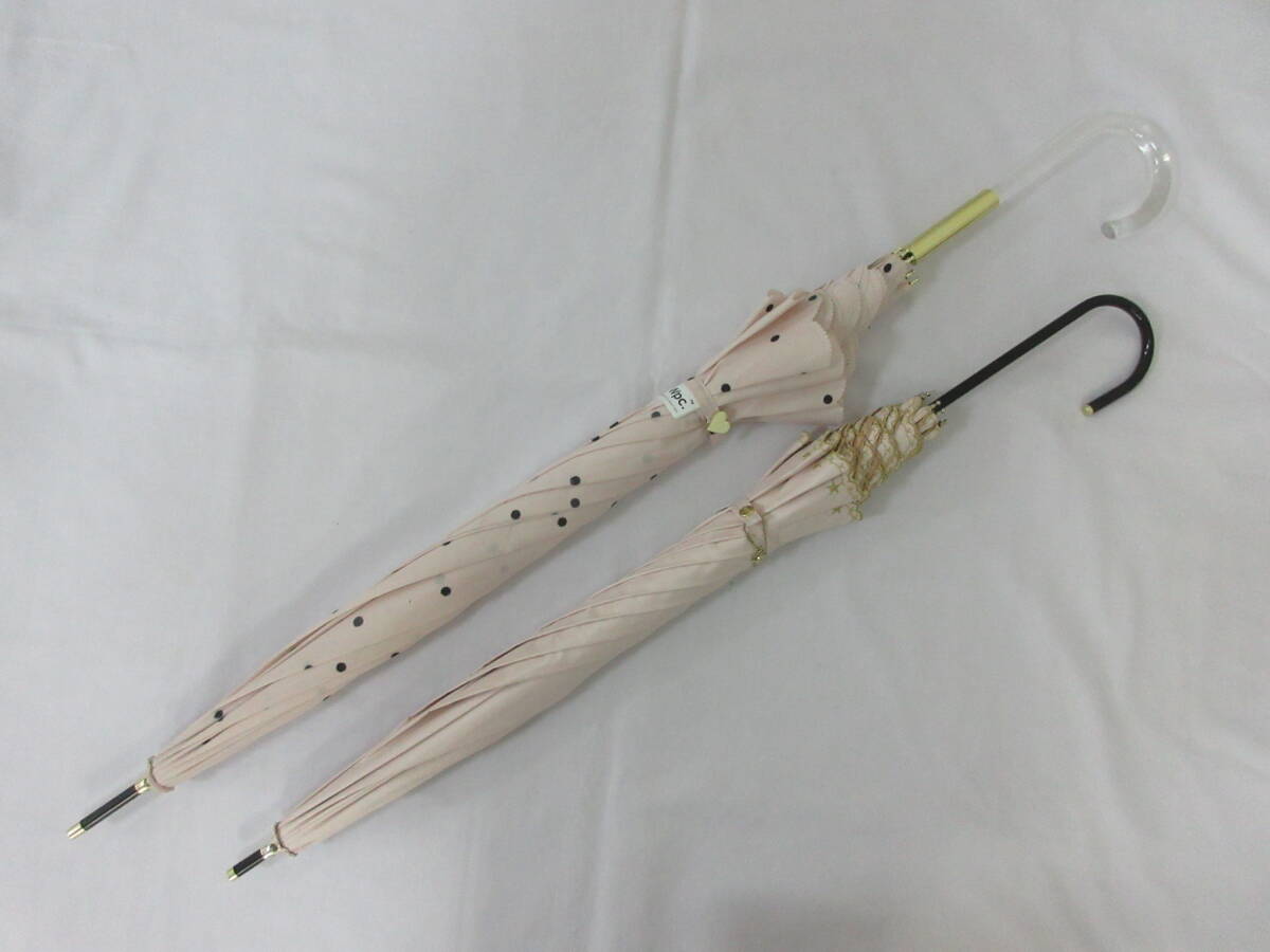 ( せ-A1-8060 )Wpc. ワールドパーティー 日傘 長傘 雨傘 ピンク 2本 セット まとめて かわいい おしゃれ 中古拍卖