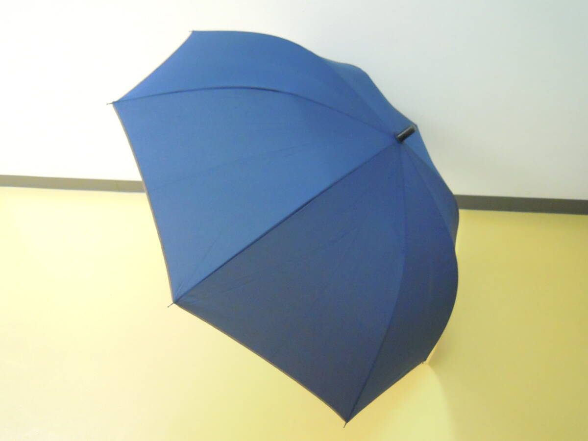 (せ-A2-250)長傘 ジャンプ式 ブルー 青 大判 紳士 全長約95cm 半径約66cm 中古拍卖