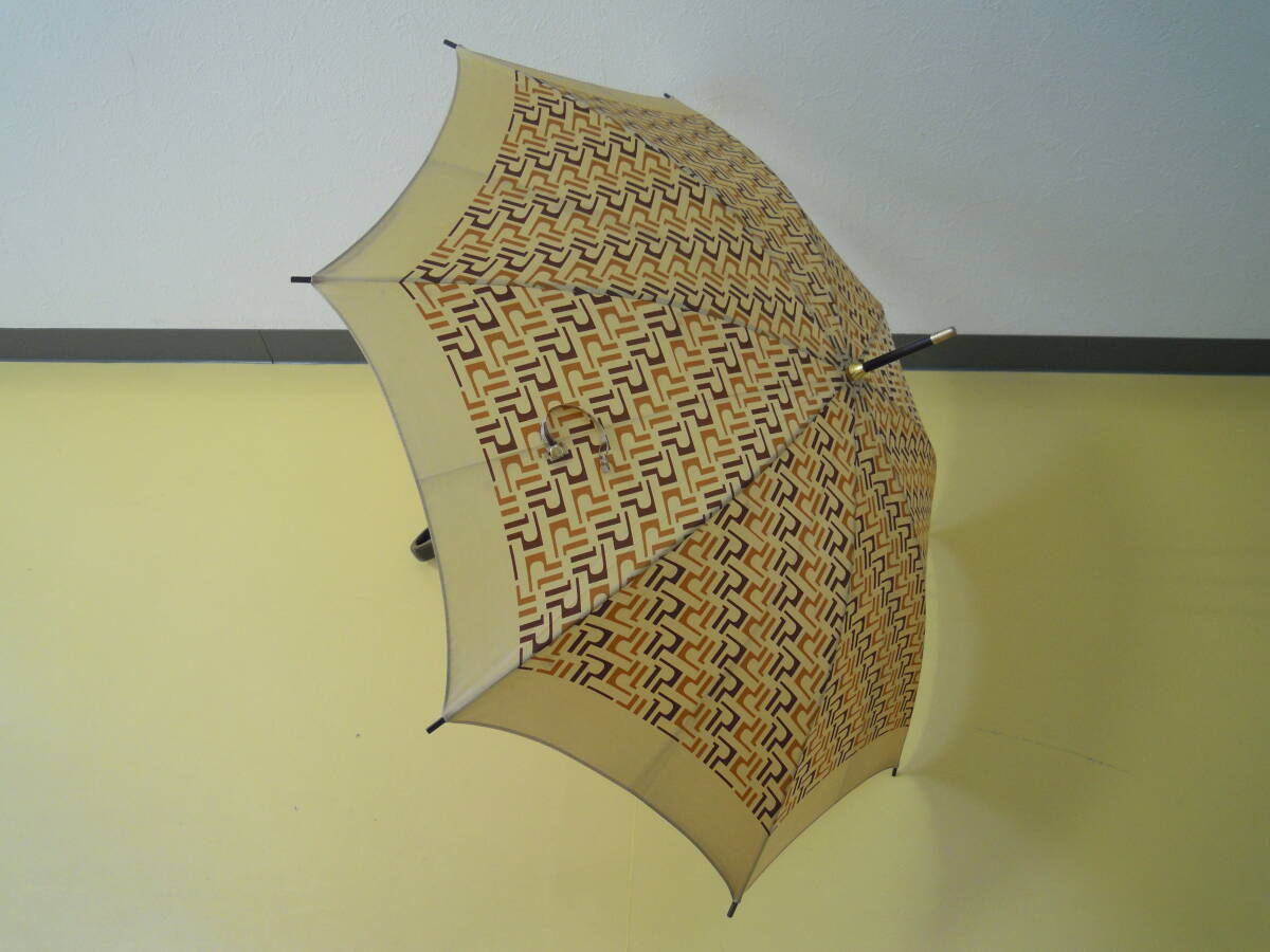 (せ-A1-1086)POLA ポーラ 長傘 手開き式 ブラウン ロゴ おしゃれ 全長約84cm 半径約48cm 中古拍卖