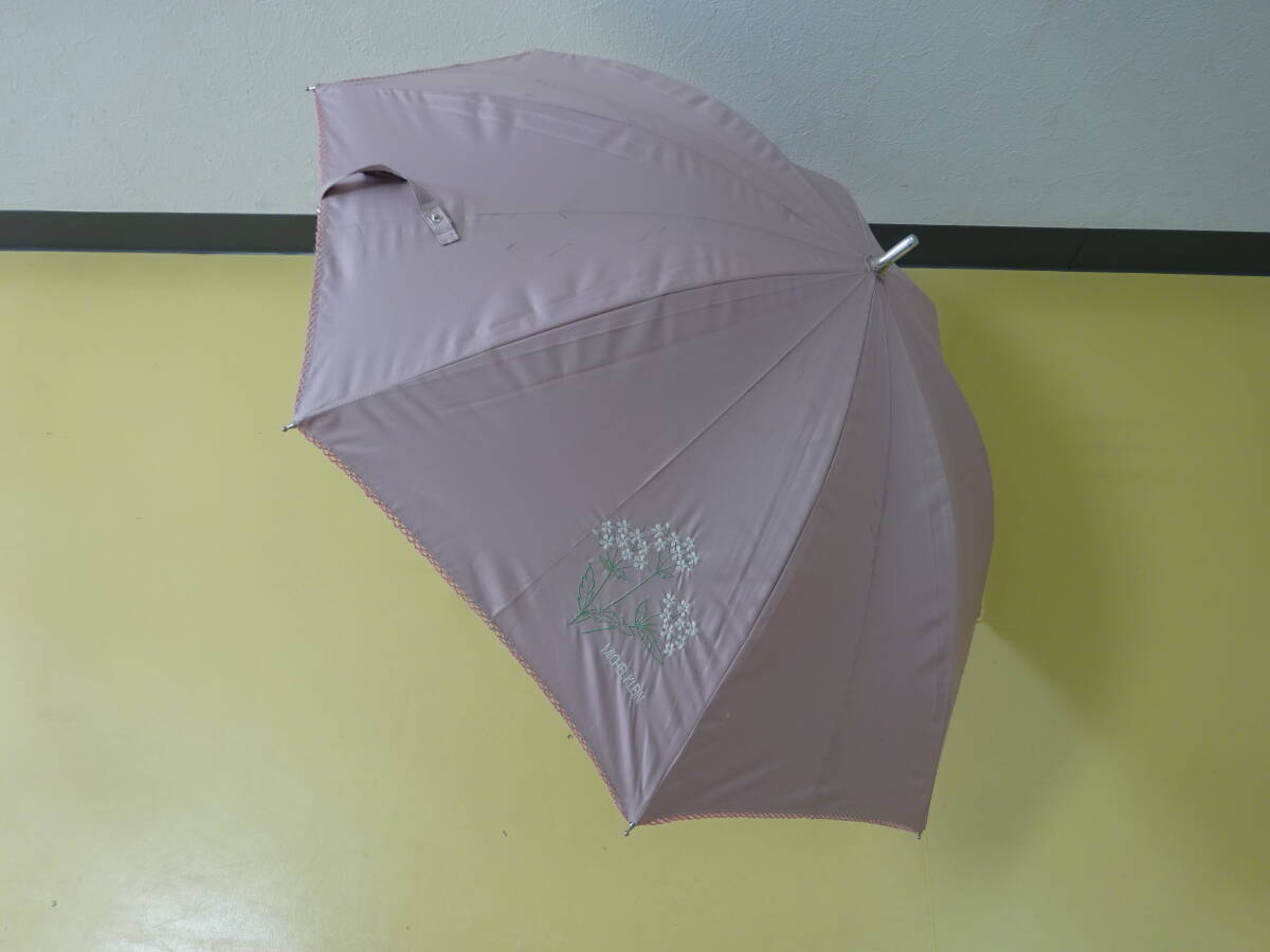 (せ-A1-1035)MICHEL KLEIN ミッシェルクラン 日傘 手開き式 花柄 おしゃれ かわいい 全長約62~72cm 半径約42cm 中古拍卖