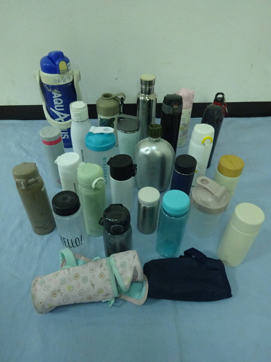 (か-K-8029) 水筒 マグボトル まとめて6.4㎏ TIGER THERMOS ZOJIRUSHI タイガー サーモス 象印 等いろいろ 簡易清掃済 中古拍卖