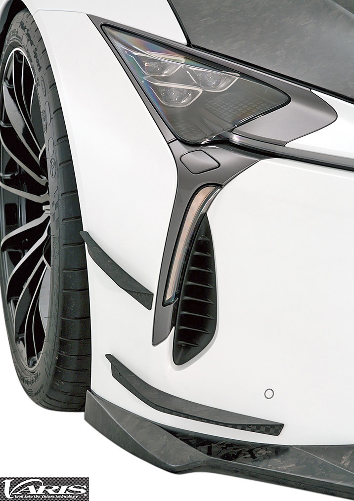 【M’s】レクサス LC (2017.3-) VARIS MAGNUM OPUS ノーマルバンパー用 ダブルカナード 3K-CARBON LEXUS LC500 バリス エアロ VALE-010拍卖