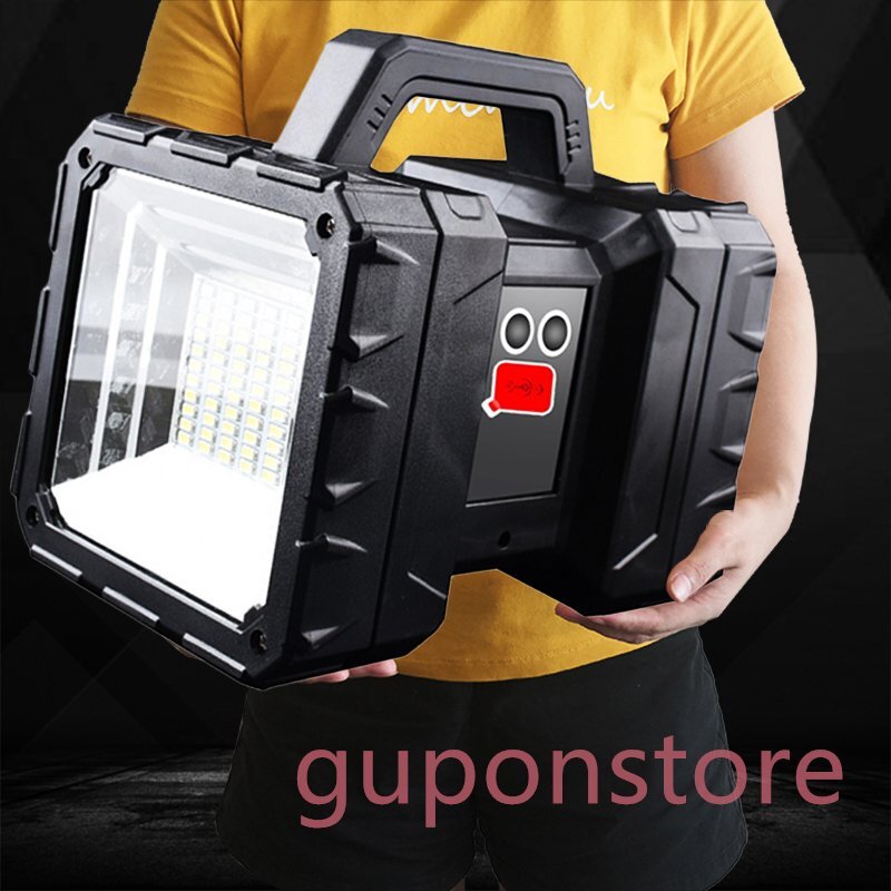 超高輝度 LED 充電式 ダブル ヘッドサーチライト ハンドヘルド 懐中電灯 ワークライト スポットライト フラッド リング XHP70.2拍卖