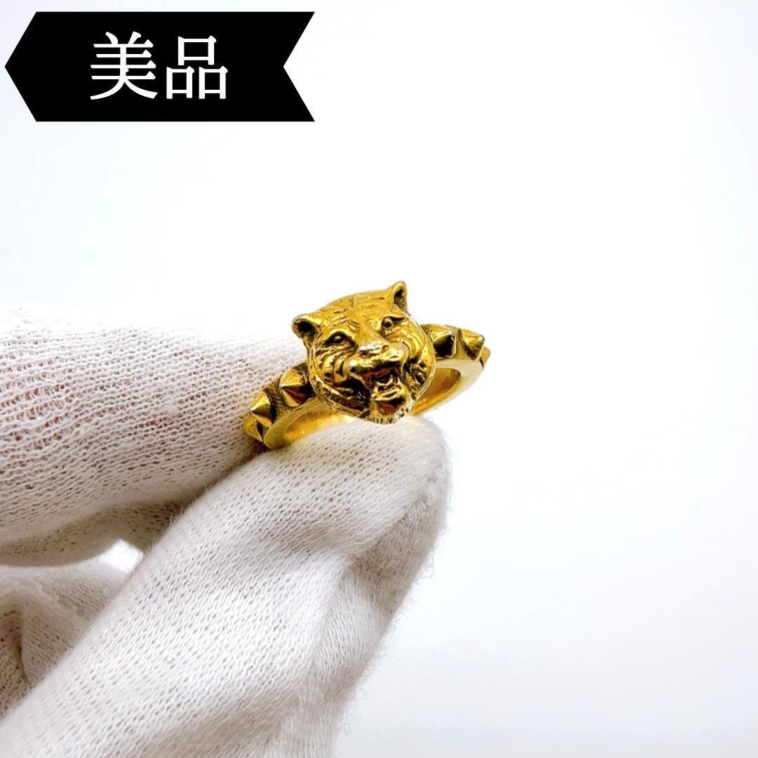 ◇グッチ◇タイガーヘッド/10号/リング/指輪/ゴールド/ブランド拍卖