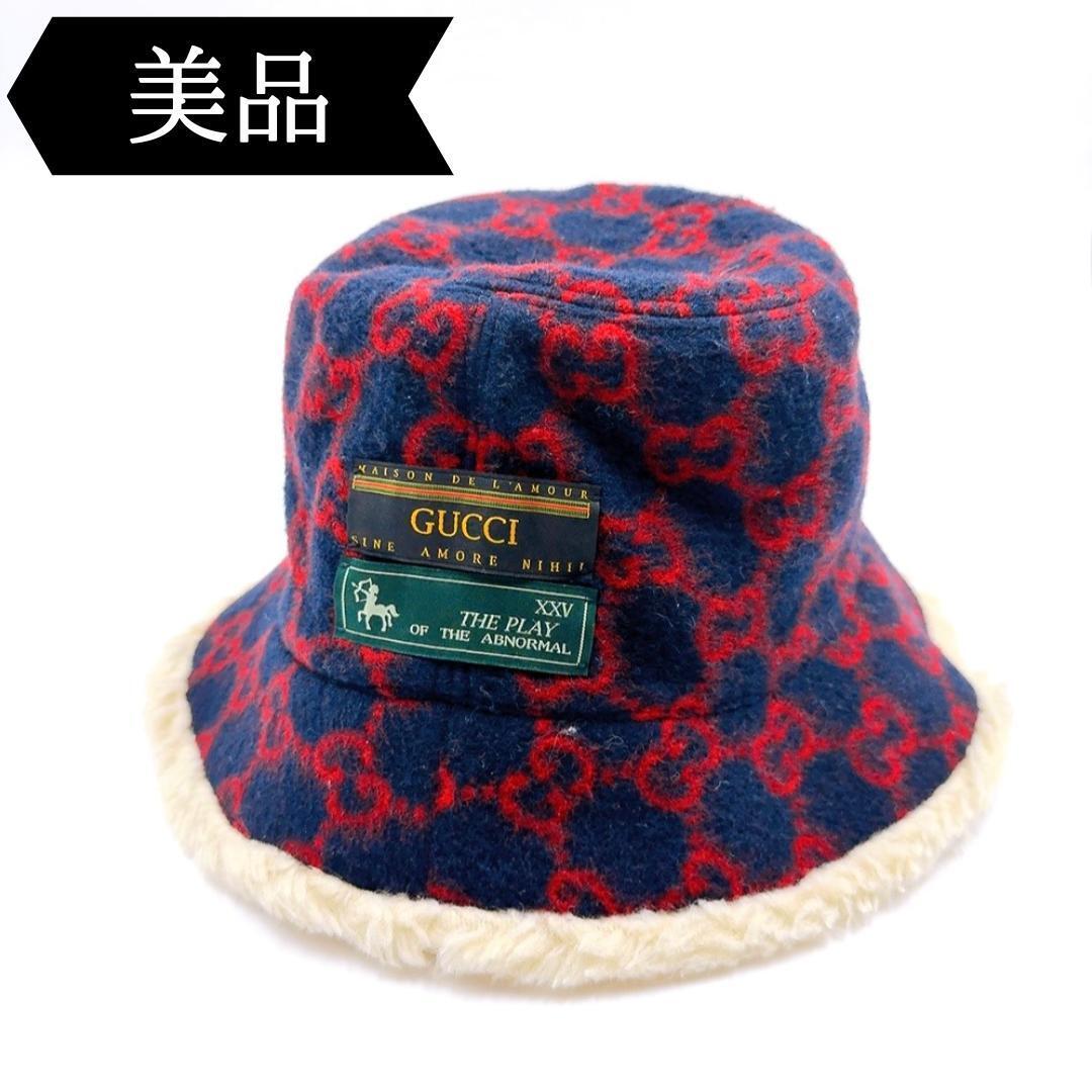 ◇グッチ◇ウール×ナイロン/GG/M/ハット/帽子/ブランド拍卖