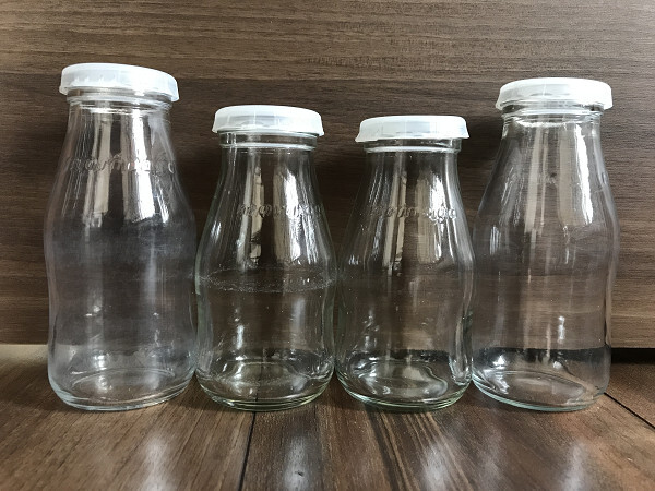 森永 蓋付き 空き瓶 4本セット 空瓶 乳飲料 森永乳業 ガラス瓶 瓶 ビン 牛乳 牛乳瓶拍卖