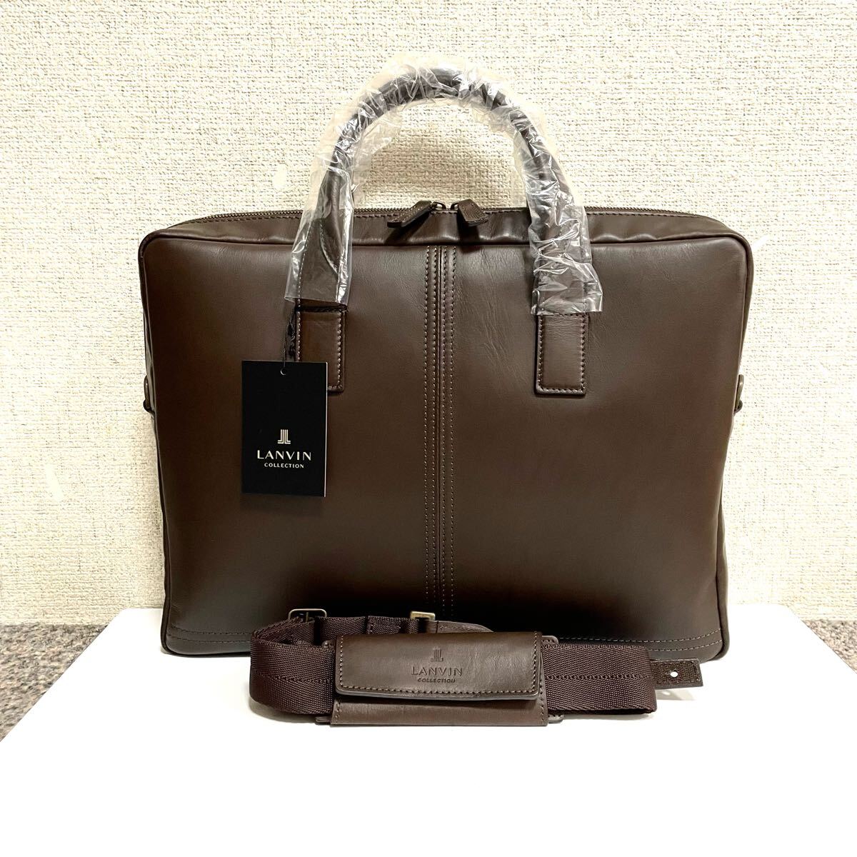 新品 ランバン 2way ビジネスバッグ ショルダー サントレ 286502/A拍卖