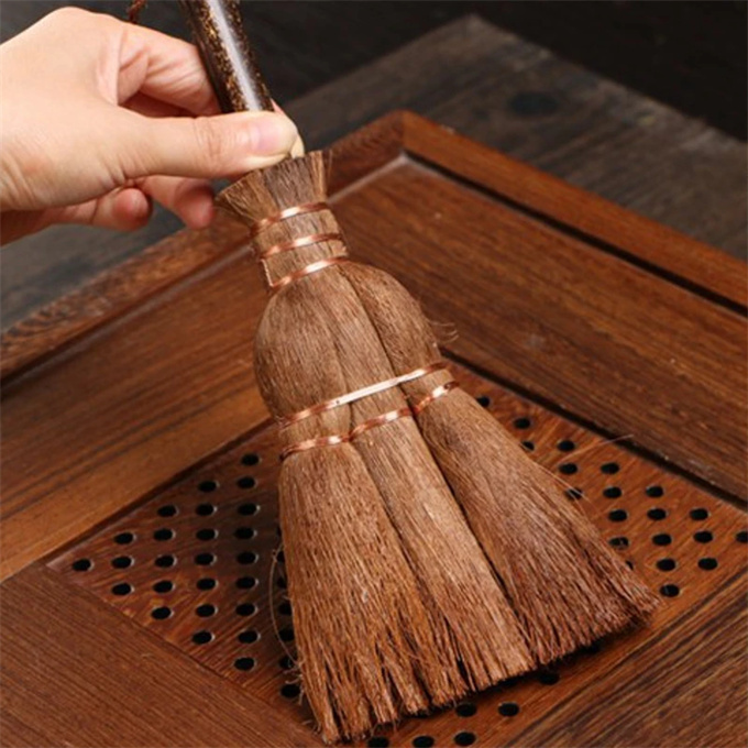 日本製 棕櫚(シュロ) 手のひら ほうき ほうきちりとり おしゃれ 小型 卓上ほうきちりとり 室内掃除用品 キーボード デスク 隙間パンくず 拍卖