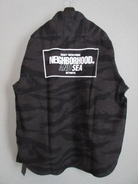 送料無料 人気コラボ即完売 BLACK XL NEIGHBORHOOD X WIND AND SEA . CAMOUFLAGE OFFICER SHIRT LS 正規品 日本製 新品未使用 タグ 付属袋拍卖