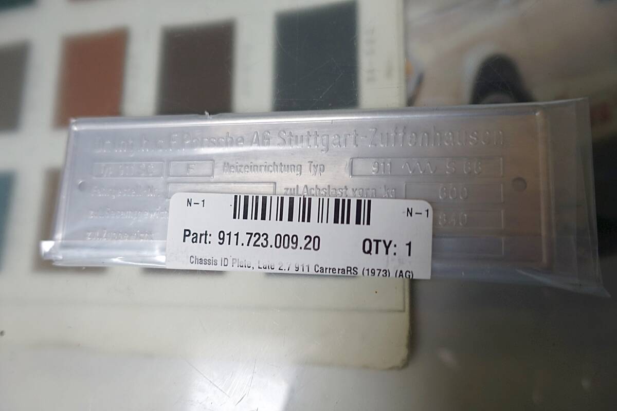 ポルシェ カレラ 2.7 RS 2.8 RSR コーションプレート 未使用 拍卖