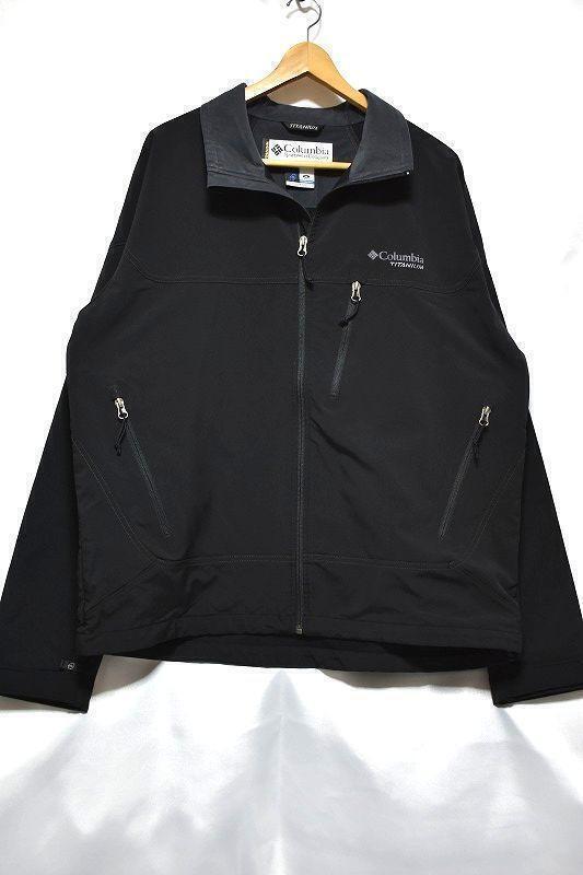 @美品 コロンビア Columbia タイタニウム 高機能ジャケットj395 XL ビックサイズ 黒 ブラック すみくろ拍卖