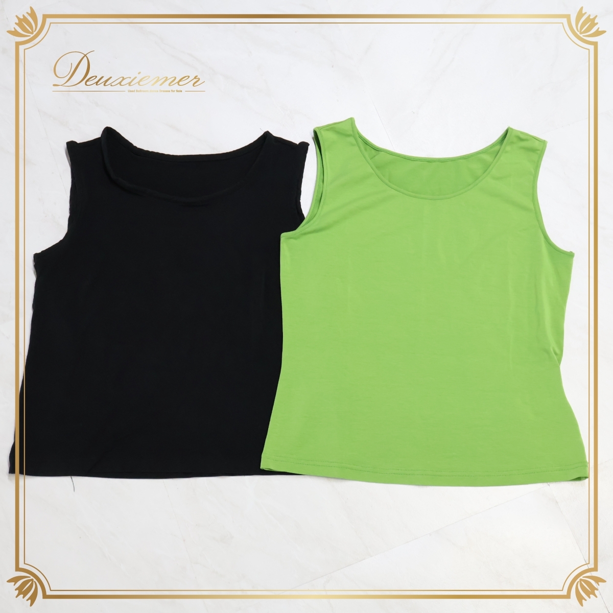 『送料無料』【美品 日本製 レディースファッション まとめ売り】全2点セット TOKUKO 1er VOL トクコプルミエヴォル タンクトップ 黒 黄緑拍卖