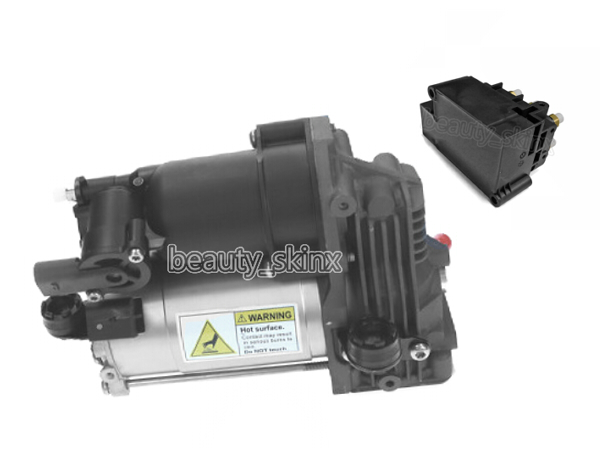 ベンツ W216 W221 エアーサスペンション/エアサスコンプレッサー + バルブブロック 計2点セット 2213201704 2123200358 S320 S500 他 新品拍卖