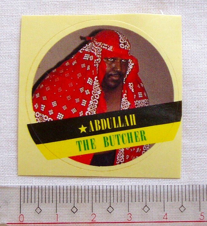 アブドーラザブッチャー ステッカー シール◆全日本プロレス 黒い呪術師 吹けよ風呼べよ嵐 ピンクフロイド RE拍卖