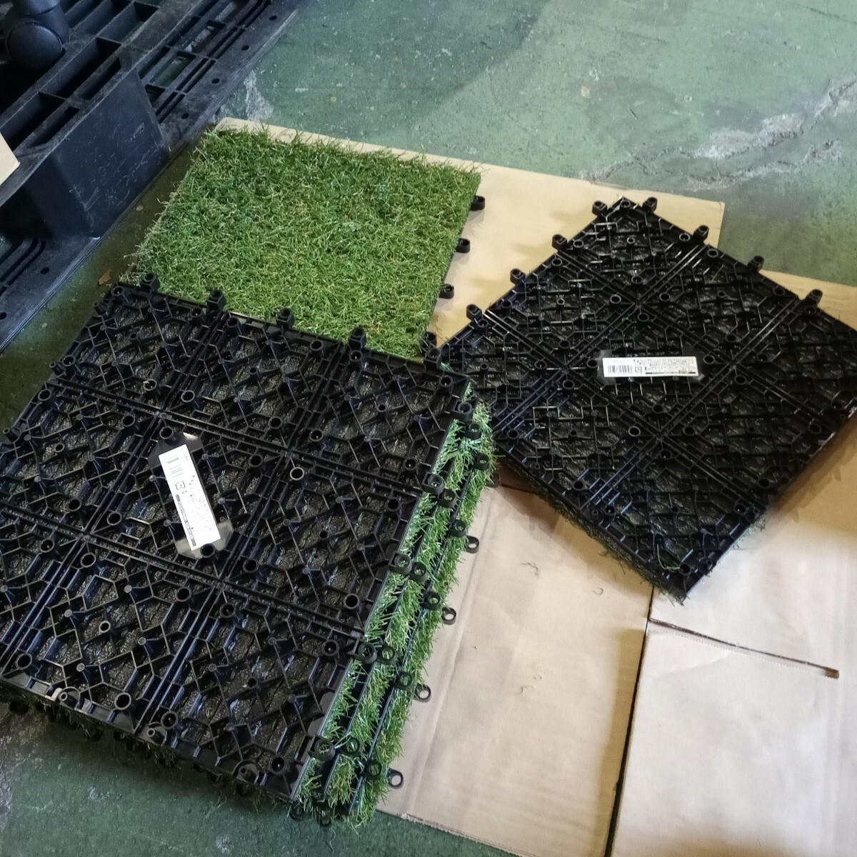 H-345@アイリスオーヤマ 人工芝タイルデッキ【9枚セット】ATD-300拍卖