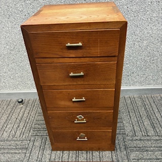 小箪笥 小物入れ 鍵付引出し 木製ムク材拍卖