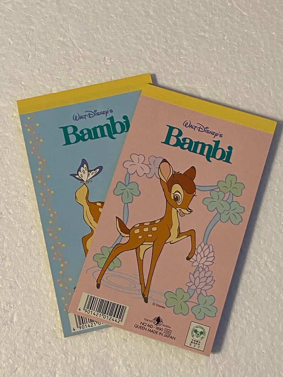 disneyディズニー Bambiバンビ メモパット 2種類拍卖