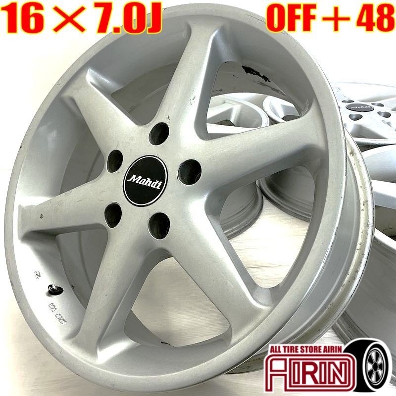 中古 アルミホイール 16インチ Mahdi 4本セット ヴェゼル RVR ヤリスクロス プレマシー アクセラ ラフェスタ などに アルミ ホイール拍卖