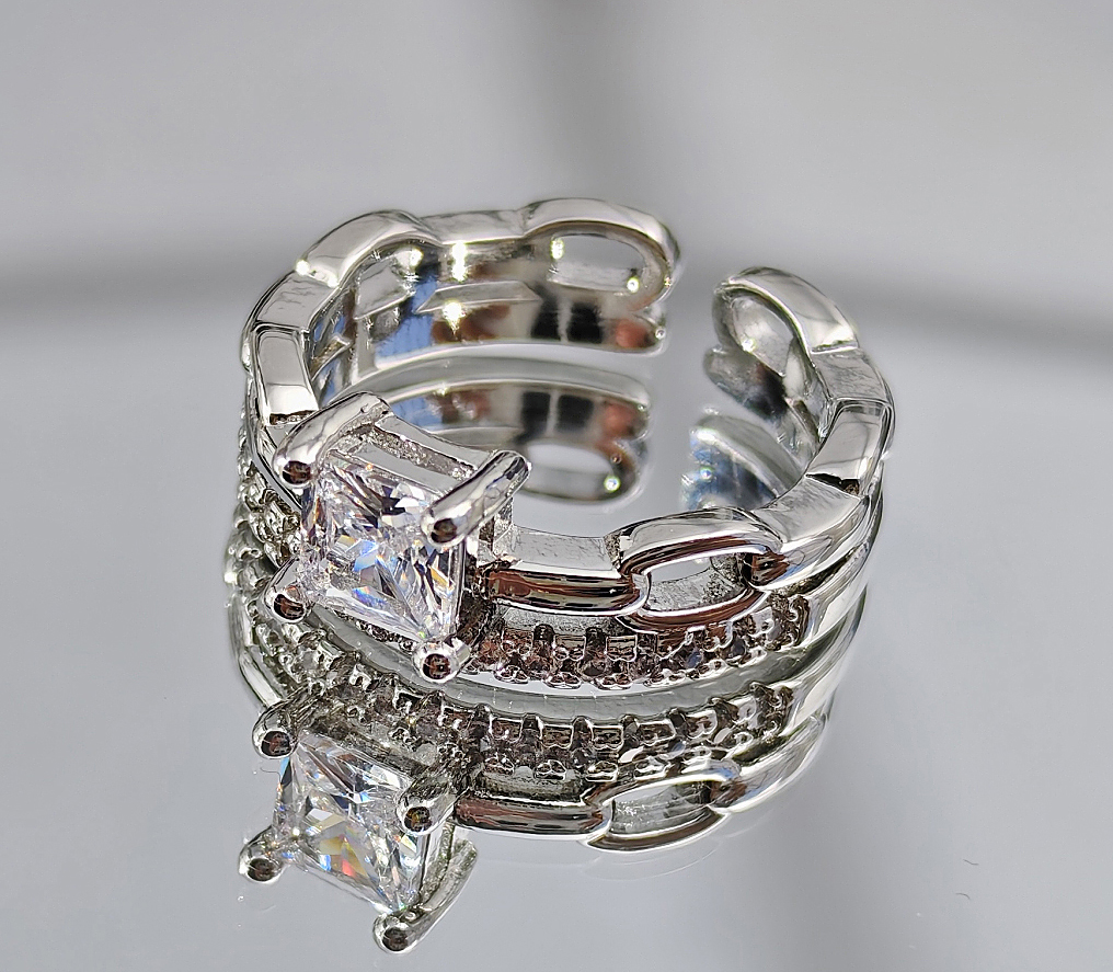 N250522◆Bigstone◆【高級感*欧美風】優雅なデザイン*ファッション印象*豪華なリング*10号拍卖