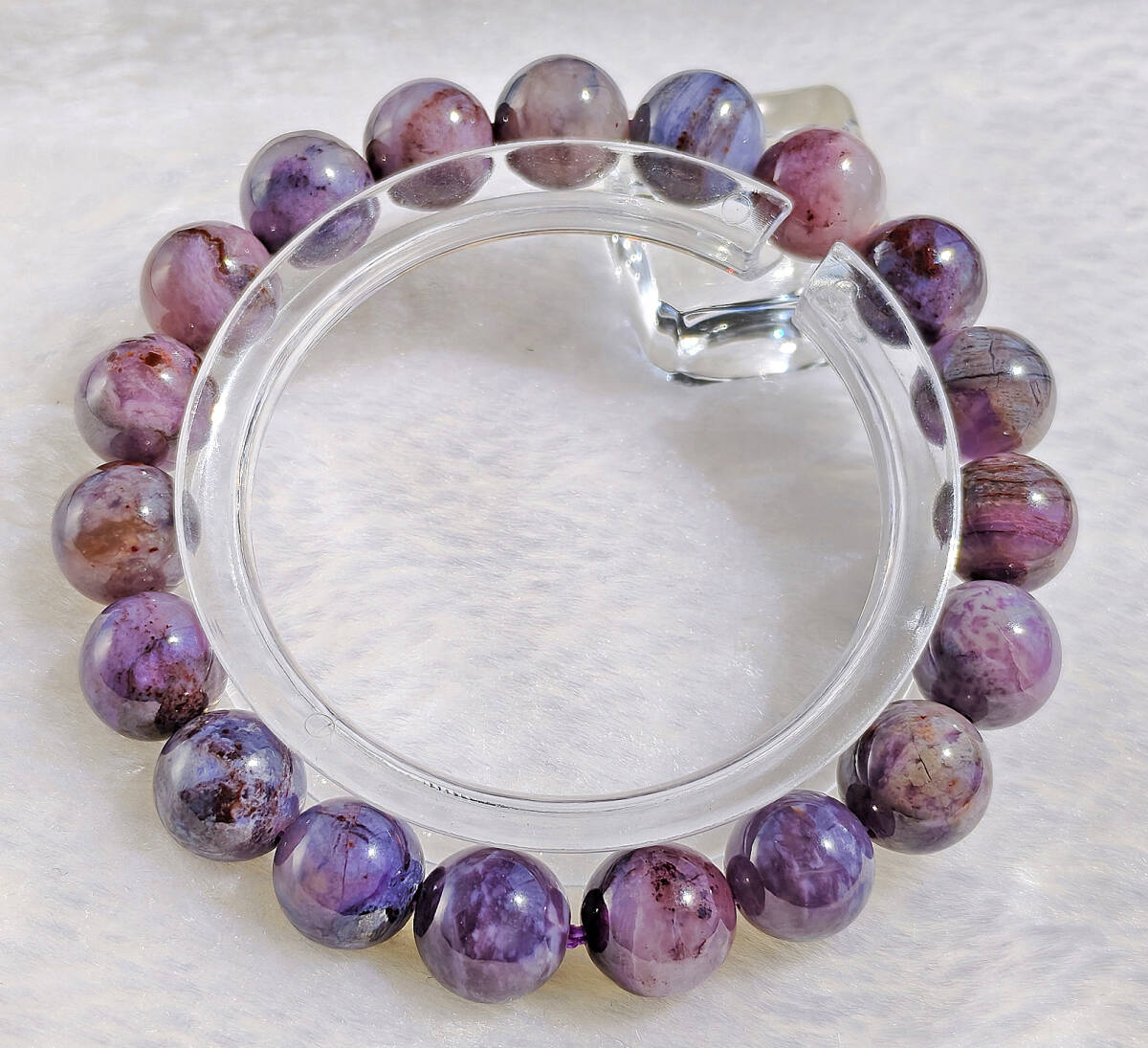 N00809◆Bigstone◆新品10.5mm*天然本物保証*色加工無*限定品【一石一世界*神聖な色*スギライト】天然石ブレス 拍卖