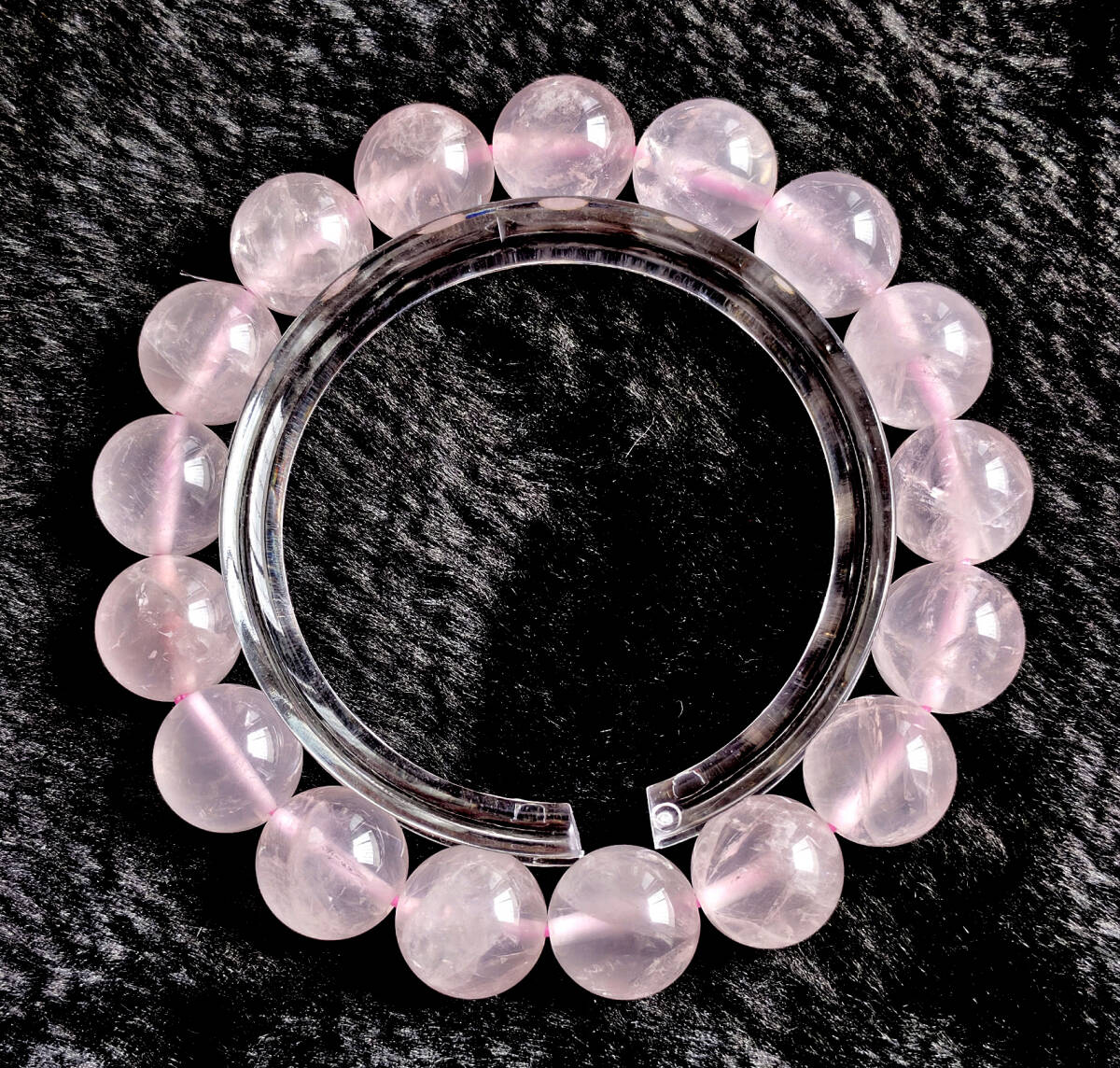 N01499◆Bigstone◆新品*11.5mm*マダガスカル産*愛の石【AAAAローズクォーツ】天然石ブレス 拍卖