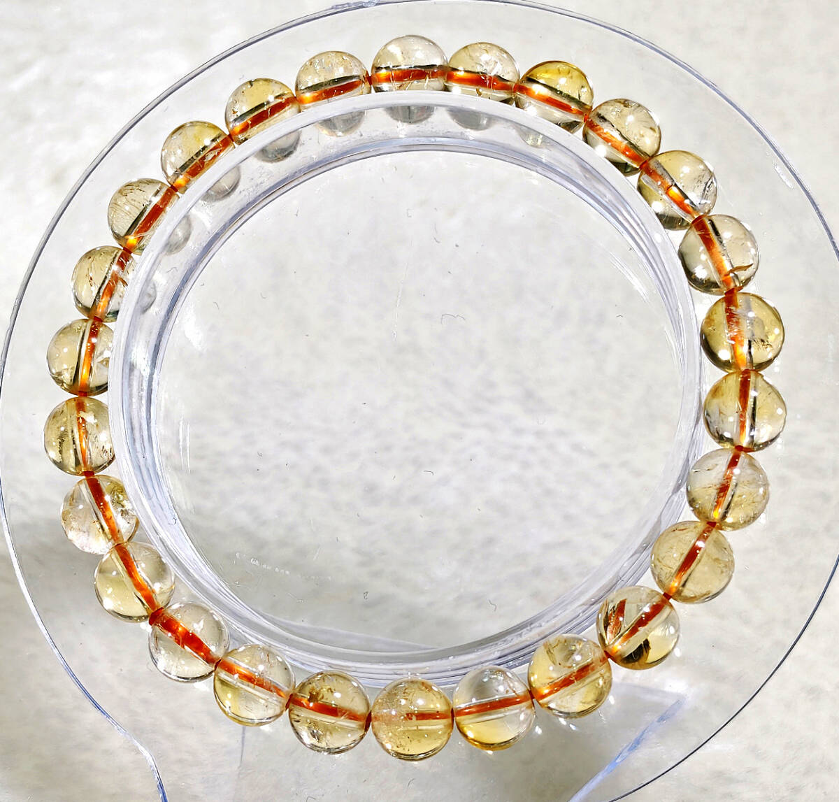 N00112◆Bigstone◆新品*南アフリカ産*幸運の石【5Aシトリン】天然石ブレス 7mm拍卖