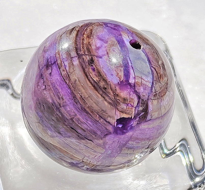 N01093◆Bigstone◆新品*14.5mm*天然本物保証*色加工無【一石一世界*スギライト】天然石ラウンド 拍卖