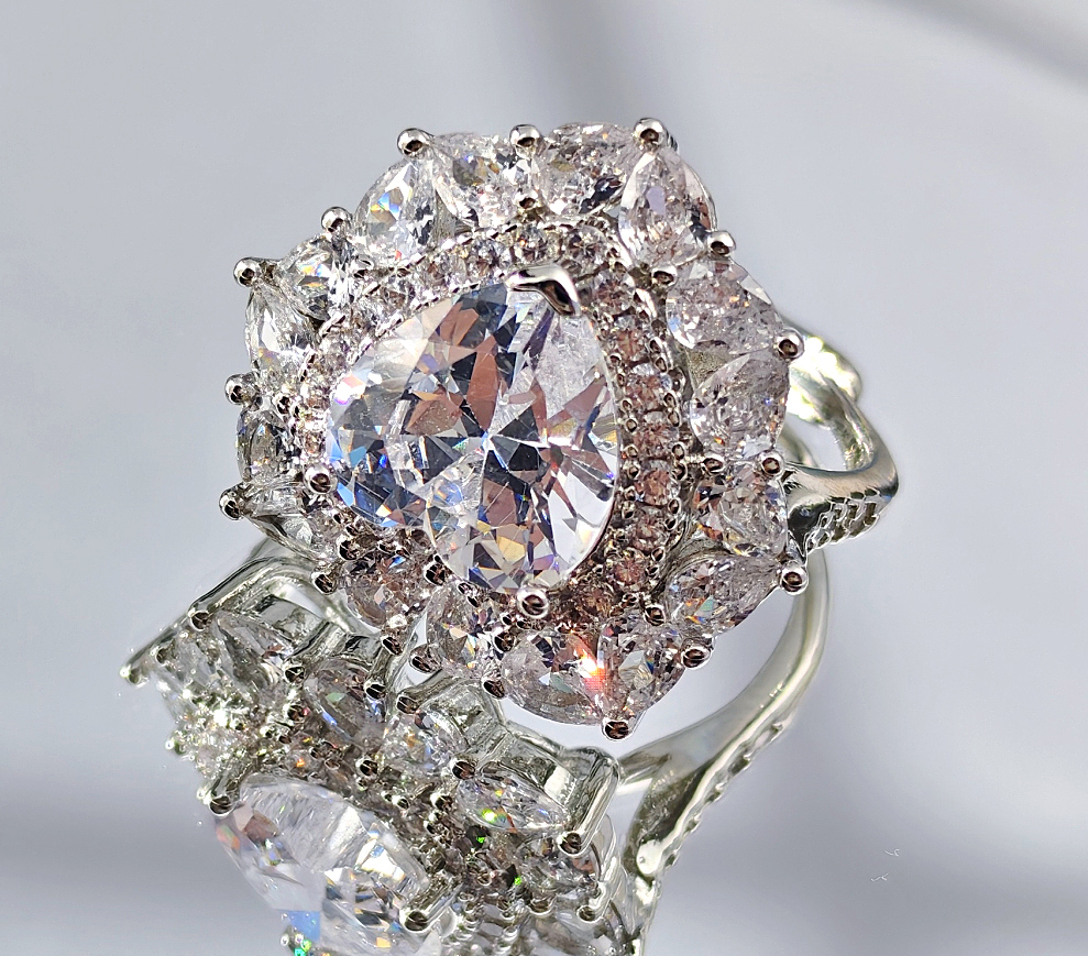 N250523◆Bigstone◆【愛心】キラキラ輝く*ファッション印象*豪華なリング*15~17号拍卖