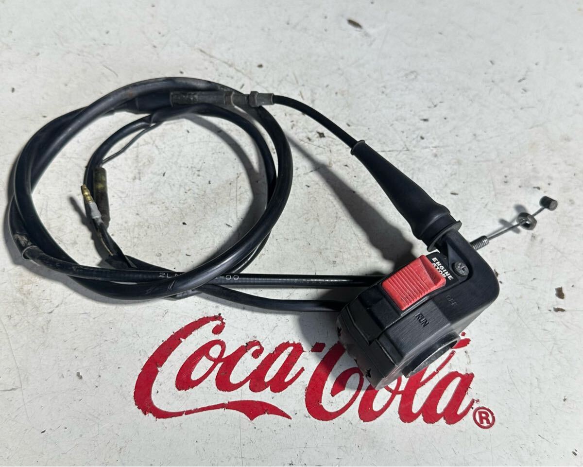 1KH YAMAHA/ヤマハ セロー225 純正 スロットルホルダー ワイヤー ハンドルスイッチ 右拍卖