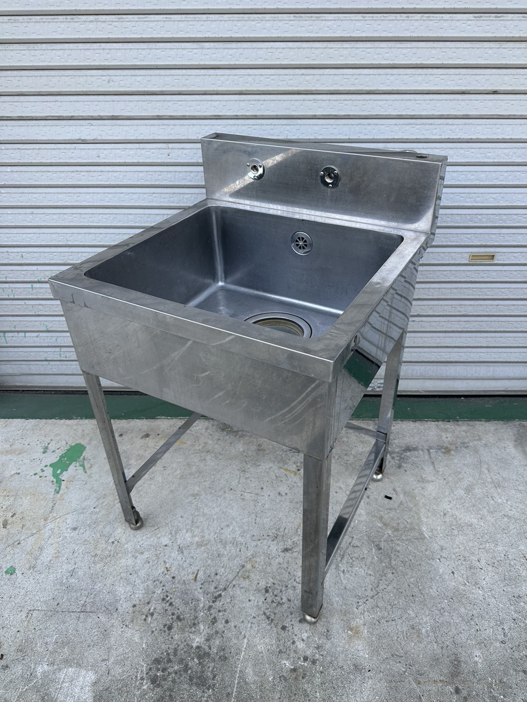 D0832 ステンレス 一層シンク 横幅60cm 奥行き60cm 高さ94cm 1口シンク シンク 厨房機器 飲食店 店舗用品 厨房 業務用 直接引き取り歓迎拍卖